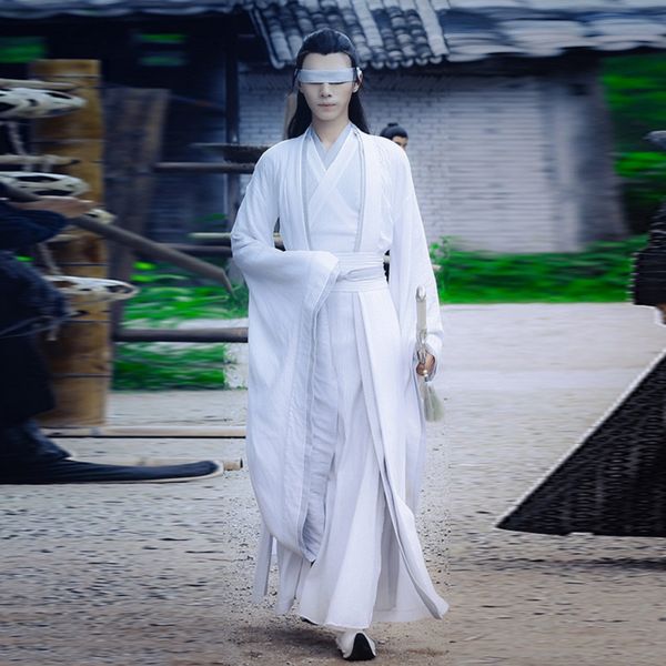 

tv play drama chen qing ling actor garment xiao zhan same design elegant black swordman male costume cosplay hanfu xiaoxingchen, Red