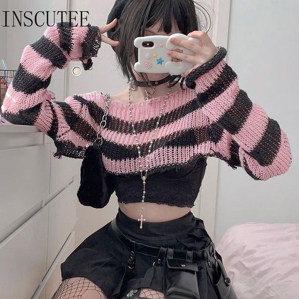 womens sweaters inscutee harajuku sweet pink black sweater womem streetwear striped long sleeve crop y2k 2girl emo alt knitted outfits 2308, White;black
womens sweaters inscutee harajuku sweet pink black sweater womem streetwear striped long sleeve crop y2k 2girl emo alt knitted outfits 2308, White;black