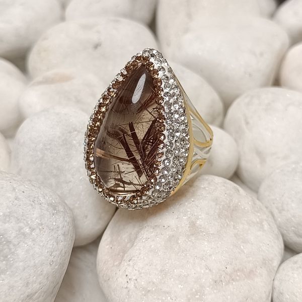 wedding rings european and american style drop-shaped natural hair crystal electroplating ring ladies elegant jewelry 230810, Slivery;golden
wedding rings european and american style drop-shaped natural hair crystal electroplating ring ladies elegant jewelry 230810, Slivery;golden