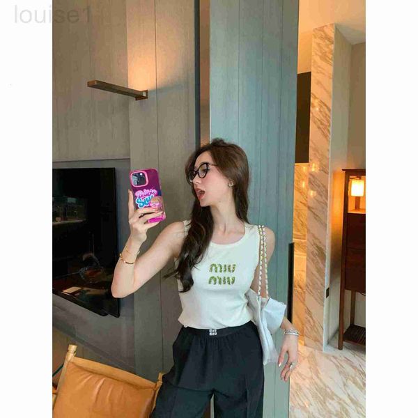 women's tanks & camis designer mi23 early autumn new heavy industry nail bead letter decoration pit stripe element design slim fit vers, White
women's tanks & camis designer mi23 early autumn new heavy industry nail bead letter decoration pit stripe element design slim fit vers, White