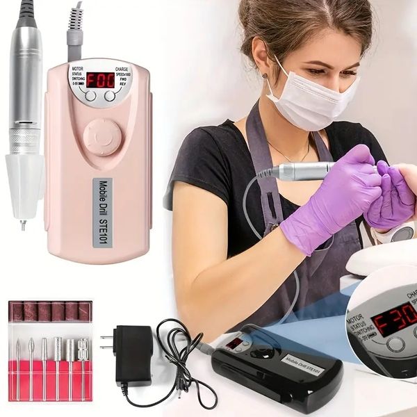 high-speed 60w nail drill machine with 35,000 rpm for manicure and pedicure - includes nail milling cutters and drill bits
high-speed 60w nail drill machine with 35,000 rpm for manicure and pedicure - includes nail milling cutters and drill bits
