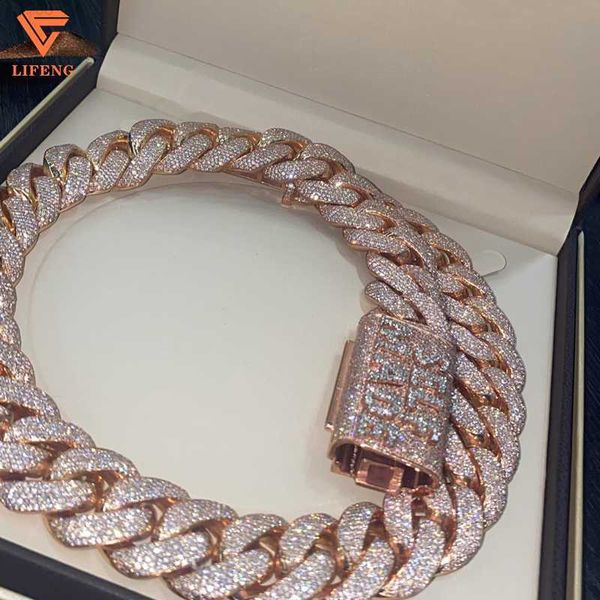 lifeng jewelry vvs moissanite cuban link chain necklace iced out miami cuban chain rose gold necklace, Silver
lifeng jewelry vvs moissanite cuban link chain necklace iced out miami cuban chain rose gold necklace, Silver