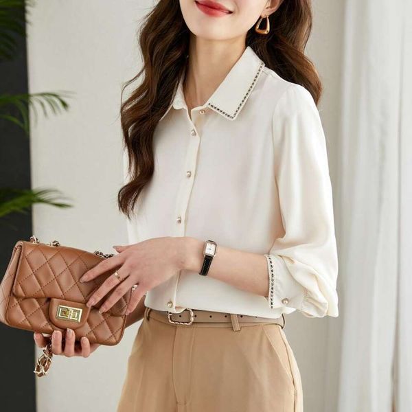 apricot color blouse womens blouses women style professional office long sleeved stitching design niche western, White
apricot color blouse womens blouses women style professional office long sleeved stitching design niche western, White