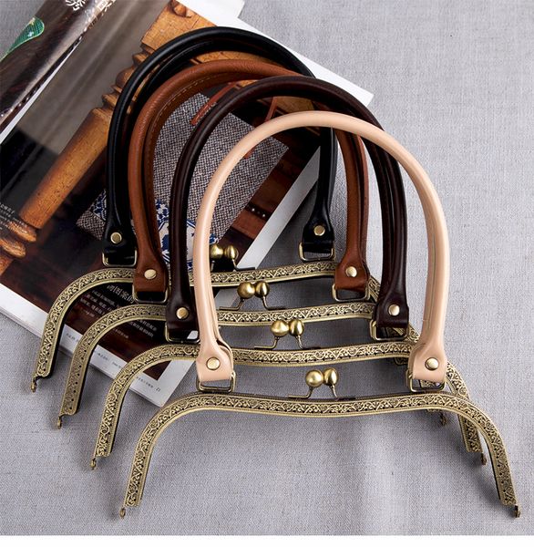 bag parts accessories kissdiy 2pcs pu leather handle carved m shape 27 cm big size women clutch metal clasp female purse frame 230810, Black
bag parts accessories kissdiy 2pcs pu leather handle carved m shape 27 cm big size women clutch metal clasp female purse frame 230810, Black