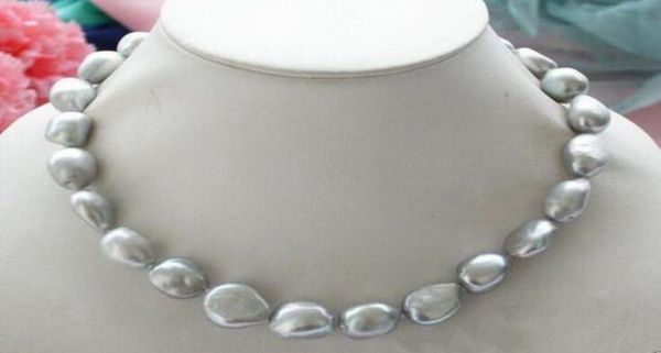 genuine natural 910mm silver gray baroque freshwater pearl necklace 18quot4558693
genuine natural 910mm silver gray baroque freshwater pearl necklace 18quot4558693