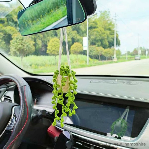 decorations car plant handmade crochet hanging basket charm rear view mirror accessories decoration gadgets interior styling parts r230811
decorations car plant handmade crochet hanging basket charm rear view mirror accessories decoration gadgets interior styling parts r230811
