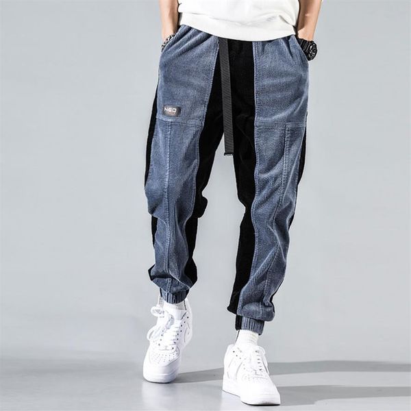 fashion streetwear men jeans loose fit spliced casual corduroy cargo pants harem trousers japanese hip hop jogger pants255f, Blue
fashion streetwear men jeans loose fit spliced casual corduroy cargo pants harem trousers japanese hip hop jogger pants255f, Blue