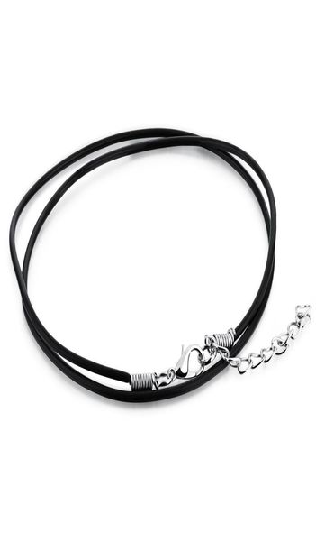 who mens women black leather cord necklace rope chain with stainless steel extend chain adjustable4262277, Silver
who mens women black leather cord necklace rope chain with stainless steel extend chain adjustable4262277, Silver
