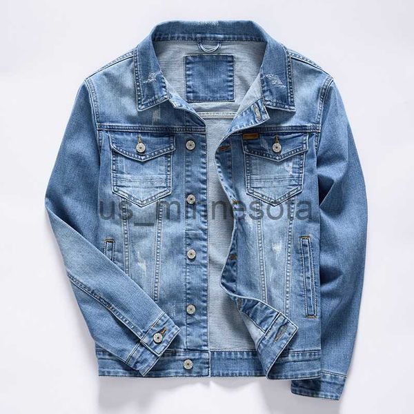 men's jackets 3 colors classic style men's vintage blue denim jacket spring and autumn new stretch cotton casual jeans coat male b, Black;brown
men's jackets 3 colors classic style men's vintage blue denim jacket spring and autumn new stretch cotton casual jeans coat male b, Black;brown