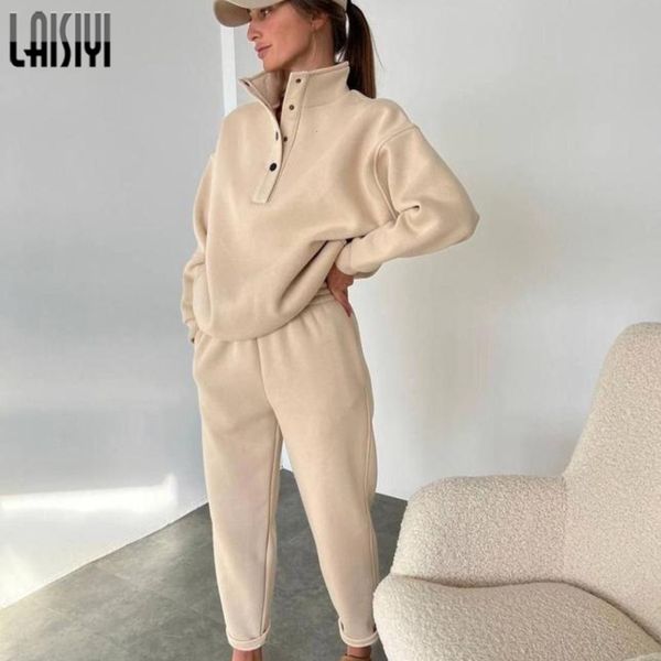 womens tracksuits laisiyi 2pcs set chic autumn tracksuit high collar sweatshirt elastic waist pants thick pullover casual sweatpants sports, Gray
womens tracksuits laisiyi 2pcs set chic autumn tracksuit high collar sweatshirt elastic waist pants thick pullover casual sweatpants sports, Gray
