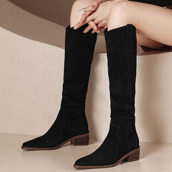 boots winter women y kneehigh chelsea mid heels shoes suede goth long luxury casual pointed toe 230810, Black
boots winter women y kneehigh chelsea mid heels shoes suede goth long luxury casual pointed toe 230810, Black