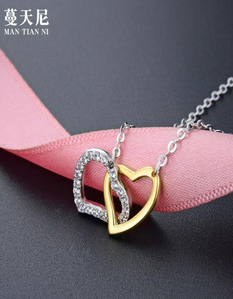 koreanstyle simple fashion accessories s925 sterling silver double heart pendant necklace womens on behalf7995643
koreanstyle simple fashion accessories s925 sterling silver double heart pendant necklace womens on behalf7995643