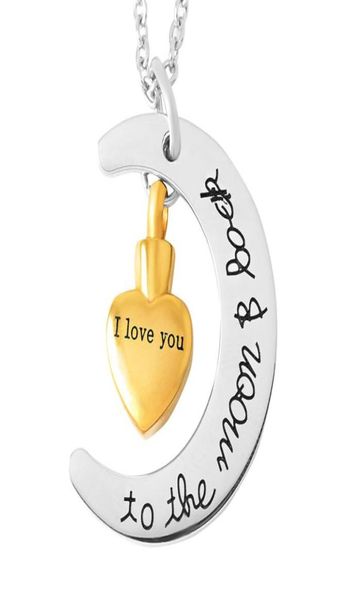 ijd9497 engraved i love you small heart urn charm pendant and moon together stainless steel cremation urn necklace for ashes8307574, Silver
ijd9497 engraved i love you small heart urn charm pendant and moon together stainless steel cremation urn necklace for ashes8307574, Silver