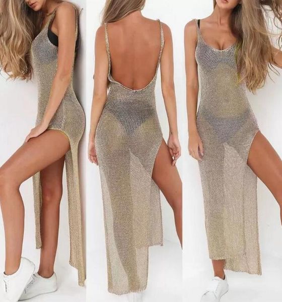 women summer sunscreen sheer mesh bikini cover up metallic solid color backless high slit beach club party sleeveless dress1897354, Black;gray
women summer sunscreen sheer mesh bikini cover up metallic solid color backless high slit beach club party sleeveless dress1897354, Black;gray