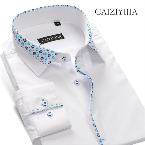 men's dress shirts caiziyijia floral printed mens shirt designer long sleeve fashion brand clothing white camisa masculina212r, White;black
men's dress shirts caiziyijia floral printed mens shirt designer long sleeve fashion brand clothing white camisa masculina212r, White;black