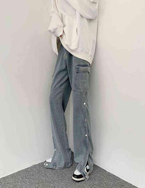 workwear men039s utility jean y2k style loose side buttons split couples denim wide leg pants vaqueros t2207265365871, Blue
workwear men039s utility jean y2k style loose side buttons split couples denim wide leg pants vaqueros t2207265365871, Blue