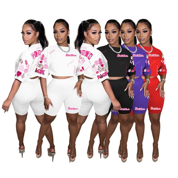 women's tracksuits 2023 summer new fashion print round neck short sleeve shorts women's set women's two piece set, Gray
women's tracksuits 2023 summer new fashion print round neck short sleeve shorts women's set women's two piece set, Gray