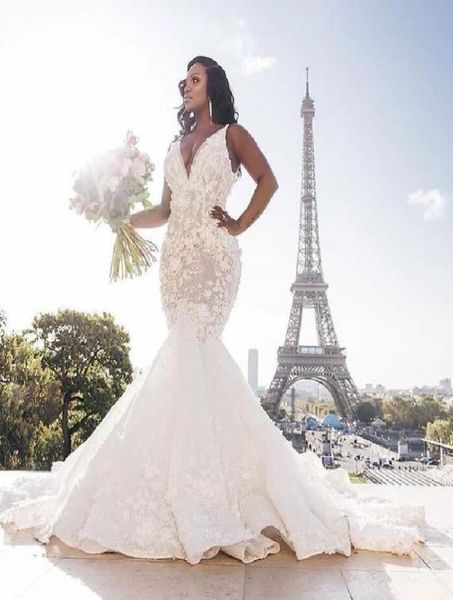african long mermaid wedding dresses plus size 3d flower lace appliques sweep train trumpet bridal gowns custom made8789983, White
african long mermaid wedding dresses plus size 3d flower lace appliques sweep train trumpet bridal gowns custom made8789983, White