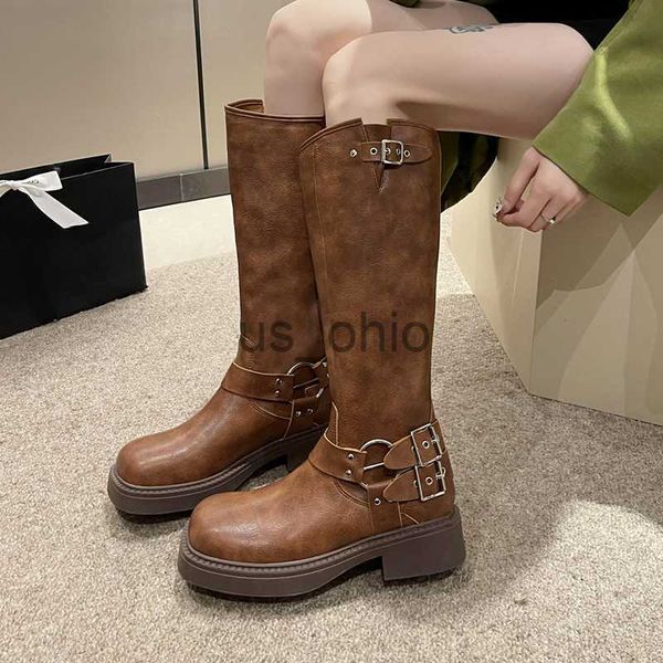 boots fashion metal buckle platform knee high boots women thick heels knight combat boots woman pu leather punk gothic botas mujer 42 j23081, Black
boots fashion metal buckle platform knee high boots women thick heels knight combat boots woman pu leather punk gothic botas mujer 42 j23081, Black