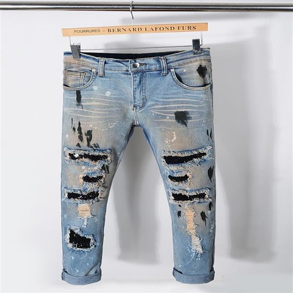 new style fashion mens straight slim fit biker jeans pants distressed skinny ripped destroyed denim jeans washed hiphop trousers 2264m, Blue
new style fashion mens straight slim fit biker jeans pants distressed skinny ripped destroyed denim jeans washed hiphop trousers 2264m, Blue
