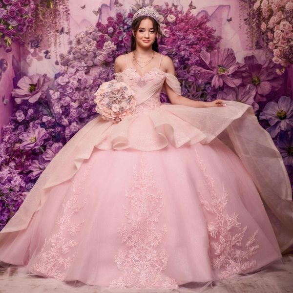 pink shiny quinceanera dress ball gown off the shoulder flowers lace corset pageant sweet 15 party vestidos de xv anos, Blue;red
pink shiny quinceanera dress ball gown off the shoulder flowers lace corset pageant sweet 15 party vestidos de xv anos, Blue;red
