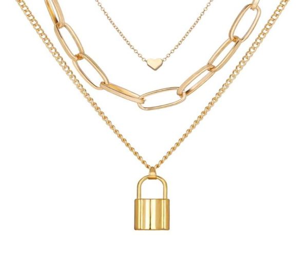 new highquality multilayer pendant necklaces creative retro simple peach heart lock pendant threelayer sweater chain whole6130256, Silver
new highquality multilayer pendant necklaces creative retro simple peach heart lock pendant threelayer sweater chain whole6130256, Silver