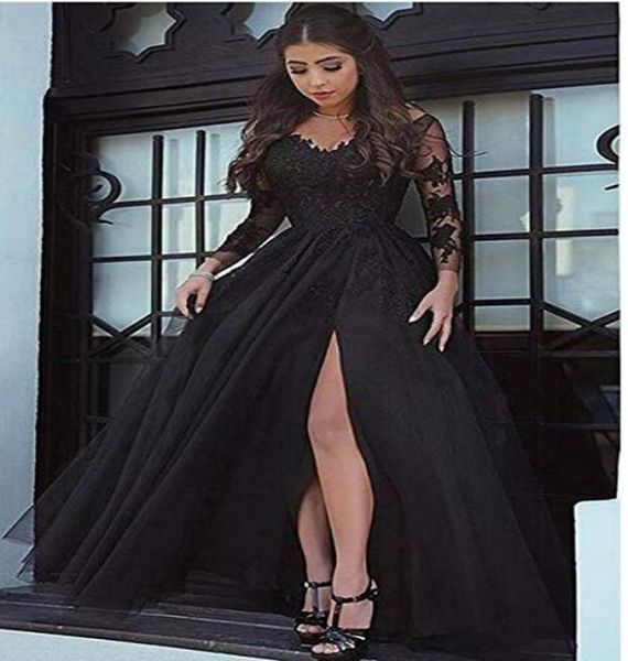 women039s lace appliques party evening gowns v back with side slit long sleeve prom dresses evening gown party dress8096639, Black
women039s lace appliques party evening gowns v back with side slit long sleeve prom dresses evening gown party dress8096639, Black
