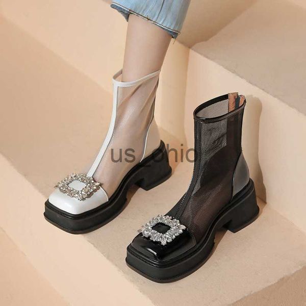 boots women's springsummer thin genuine leather mesh thick sole martin boots j230811, Black
boots women's springsummer thin genuine leather mesh thick sole martin boots j230811, Black