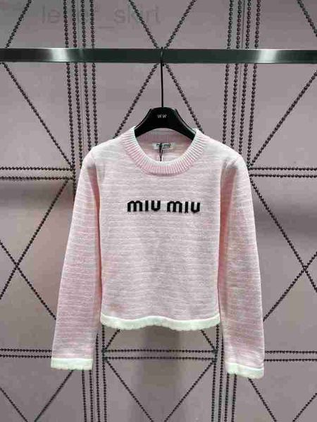 women's hoodies & sweatshirts designer mi23 early autumn collection new sweet letter jacquard stripe contrast long sleeve age reducing, Black
women's hoodies & sweatshirts designer mi23 early autumn collection new sweet letter jacquard stripe contrast long sleeve age reducing, Black