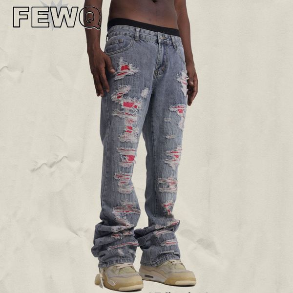 men's jeans fewq micro flared worn out stitching color male high street patchwork denim trousers wide leg 2023 retro 24b3319 230810, Blue
men's jeans fewq micro flared worn out stitching color male high street patchwork denim trousers wide leg 2023 retro 24b3319 230810, Blue