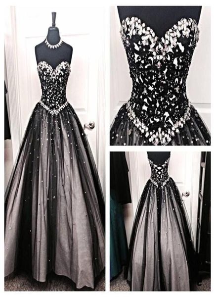 new black and white tulle ball gown evening dresses 2020 crystal beaded rhinestones a line lace up prom dresses runway red carpet 5830335, Black;red
new black and white tulle ball gown evening dresses 2020 crystal beaded rhinestones a line lace up prom dresses runway red carpet 5830335, Black;red