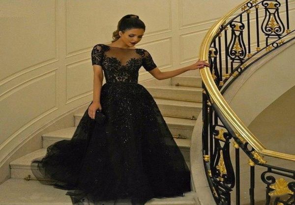 black beaded evening gowns with short sleeves zuhair murad 2019 dubai arabic sequins women wear aline formal prom dresses6509032, Black;red
black beaded evening gowns with short sleeves zuhair murad 2019 dubai arabic sequins women wear aline formal prom dresses6509032, Black;red
