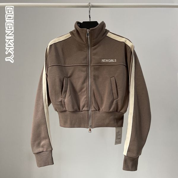womens jackets cotton cropped jacket women sweatshirt with double zipper sporty coat outwear korean style spring autumn blue black khaki 230, Black;brown
womens jackets cotton cropped jacket women sweatshirt with double zipper sporty coat outwear korean style spring autumn blue black khaki 230, Black;brown