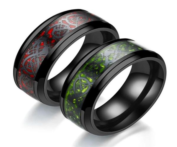 8mm men039s stainless steel dragon ring inlay red green black carbon fiber ring wedding band jewelry size 6136663282, Silver
8mm men039s stainless steel dragon ring inlay red green black carbon fiber ring wedding band jewelry size 6136663282, Silver