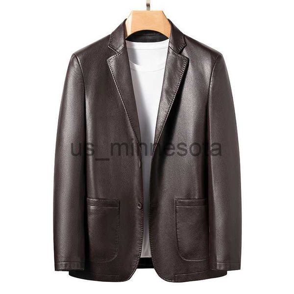 men's jackets yn330 natural sheep leather casual suit men's jacket slim spring and autumn thin section black brown j230811
men's jackets yn330 natural sheep leather casual suit men's jacket slim spring and autumn thin section black brown j230811