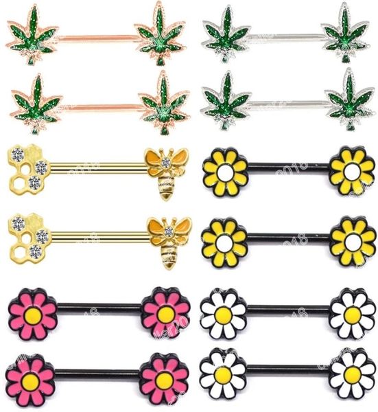 cute flower nipple piercings barbell stainless steel crystal nipple shield cover bees leaves nipple rings body jewelry5356549, Silver
cute flower nipple piercings barbell stainless steel crystal nipple shield cover bees leaves nipple rings body jewelry5356549, Silver