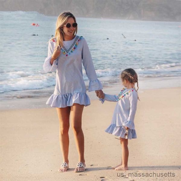 family matching outfits family matching clothes light blue stripe tassel mini summer outfits mother and daughter beach dress mom and daughte
family matching outfits family matching clothes light blue stripe tassel mini summer outfits mother and daughter beach dress mom and daughte