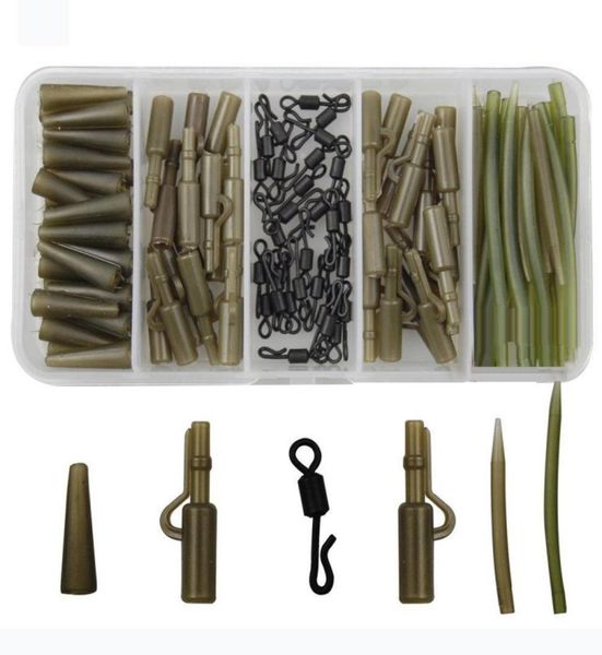 120pcs carp fishing tackle accessories carp rigs tackle safety lead clips quick swivel antitangle sleeve kit1848086
120pcs carp fishing tackle accessories carp rigs tackle safety lead clips quick swivel antitangle sleeve kit1848086
