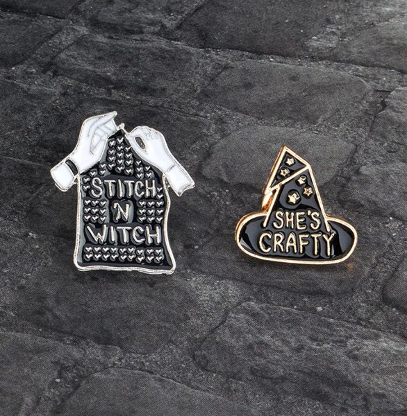 creative brooch magic hat quotshe039s craftyquot black arm quotstitch n witchquot lapel denim ornament badge combinatio9222584, Gray
creative brooch magic hat quotshe039s craftyquot black arm quotstitch n witchquot lapel denim ornament badge combinatio9222584, Gray