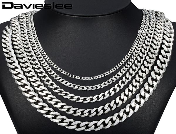 davieslee 60cm mens chain silver color stainless steel necklace for men curb cuban link hip hop jewelry 357911mm dlknm076356390
davieslee 60cm mens chain silver color stainless steel necklace for men curb cuban link hip hop jewelry 357911mm dlknm076356390