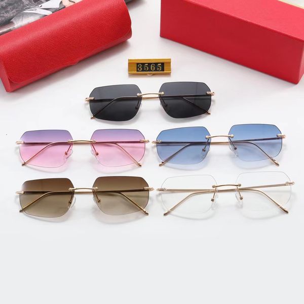 beach glasses designer sunglasses for women sunglass 3565 new leopard head frameless men male personality fashion with myopic optical glasse, White;black
beach glasses designer sunglasses for women sunglass 3565 new leopard head frameless men male personality fashion with myopic optical glasse, White;black