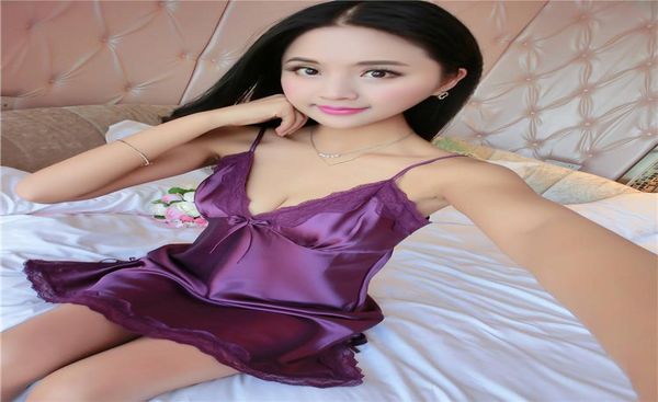 new sleepwear lingerie women silk stain lace spaghetti strap nightgowns vneck nightdress pajamas plus size2600032, Black;red
new sleepwear lingerie women silk stain lace spaghetti strap nightgowns vneck nightdress pajamas plus size2600032, Black;red