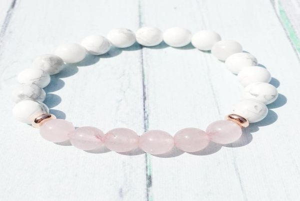mg0434 simple design natural howlite bracelet for women 8 mm rose quartz bracelet natural gemstone energy jewelry20119281949784, Black
mg0434 simple design natural howlite bracelet for women 8 mm rose quartz bracelet natural gemstone energy jewelry20119281949784, Black