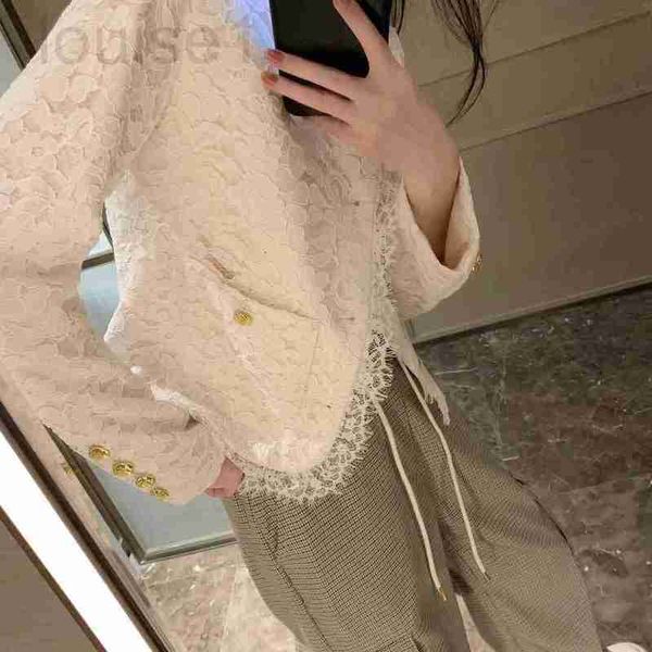 women's jackets designer ce23 new small fragrance triumphal arch metal button decoration lace short coat umlh, Black;brown
women's jackets designer ce23 new small fragrance triumphal arch metal button decoration lace short coat umlh, Black;brown