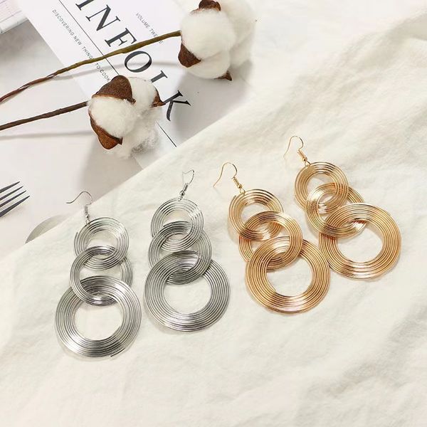 european and american new fashion personality size circle earrings korean version 925 exaggerated temperament long ring earrings earrings, Silver
european and american new fashion personality size circle earrings korean version 925 exaggerated temperament long ring earrings earrings, Silver