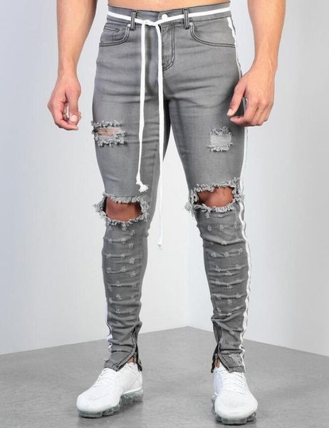 mens ripped ribbon grey skinny jeans fashion designer histreet distressed denim joggers knee holes washed destroyed slim fit pant6093017, Blue
mens ripped ribbon grey skinny jeans fashion designer histreet distressed denim joggers knee holes washed destroyed slim fit pant6093017, Blue
