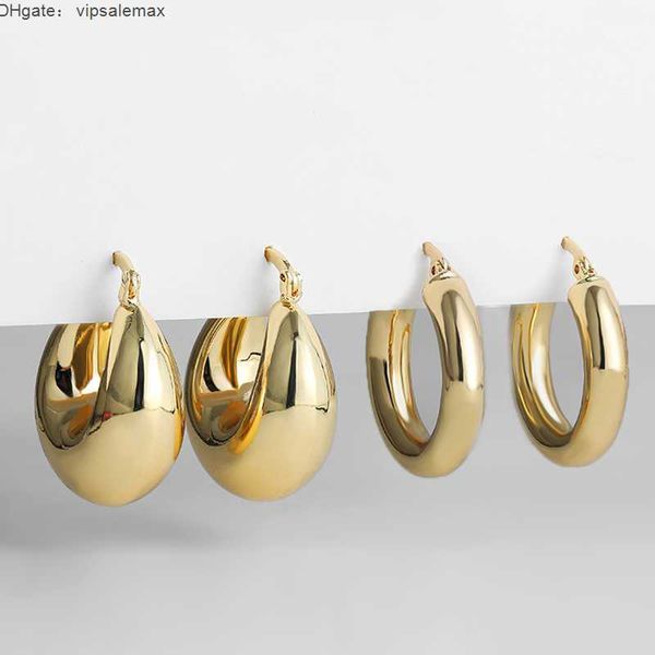 smooth round chunky hoop earrings for women girls gold plated wide thick geometric metal statement earrings vintage jewelry gift, Golden
smooth round chunky hoop earrings for women girls gold plated wide thick geometric metal statement earrings vintage jewelry gift, Golden
