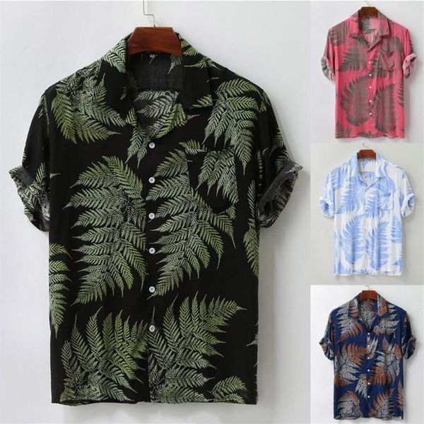 2020 men's leaf printing hawaiian beach shirt colorful summer short sleeve loose buttons hawaiian casual shirt chemise221j, White;black
2020 men's leaf printing hawaiian beach shirt colorful summer short sleeve loose buttons hawaiian casual shirt chemise221j, White;black