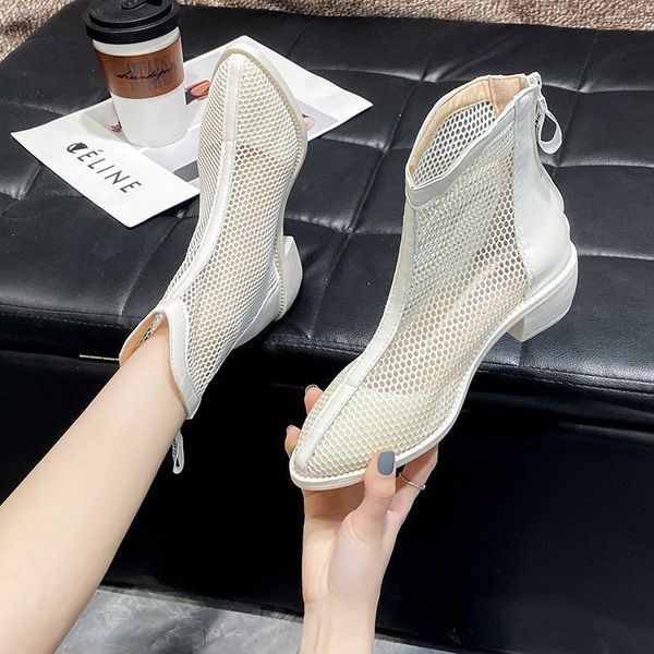 boots 2023 women's high heels springsummer pu leather mesh zipper round head square heel's shoes 230810, Black
boots 2023 women's high heels springsummer pu leather mesh zipper round head square heel's shoes 230810, Black