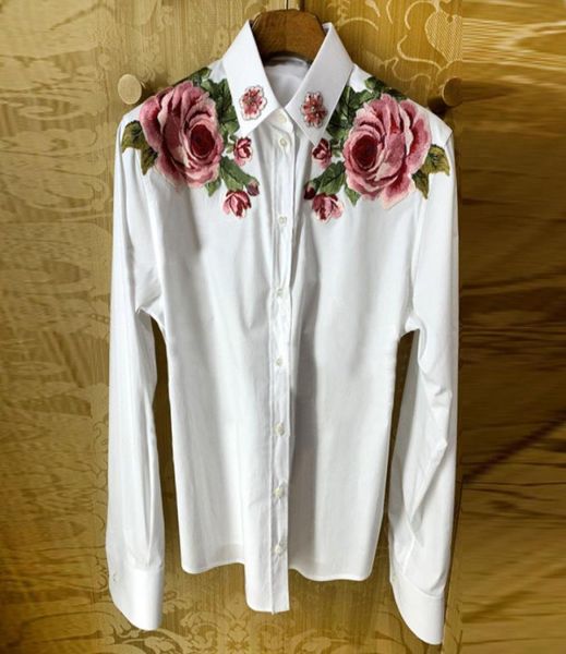 fashion designer women embroidery blouse beaded flowers turn down collar long sleeve party cocktail female white shirt3237805
fashion designer women embroidery blouse beaded flowers turn down collar long sleeve party cocktail female white shirt3237805